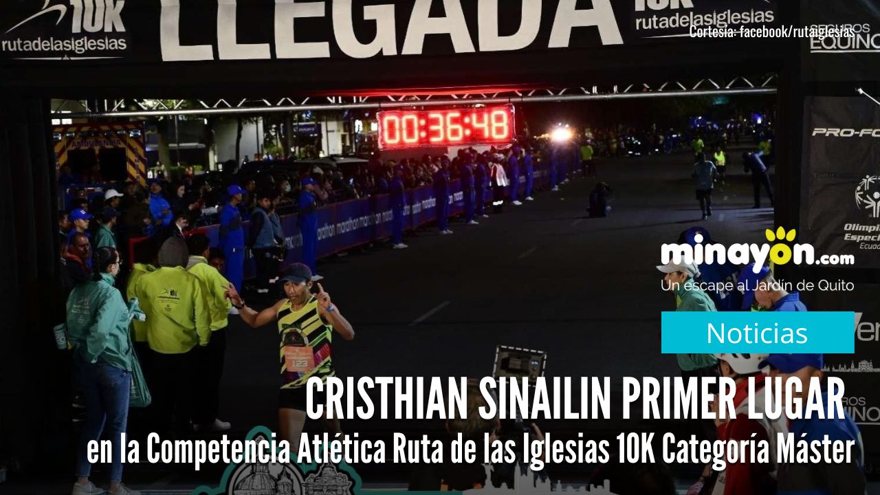 Cristhian Sinailin primer lugar en la Competencia Atlética Ruta de las Iglesias 10K Categoría Máster