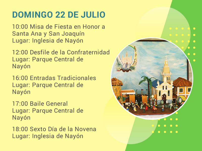 Programa Fiestas de Nayón Domingo 22 de Julio