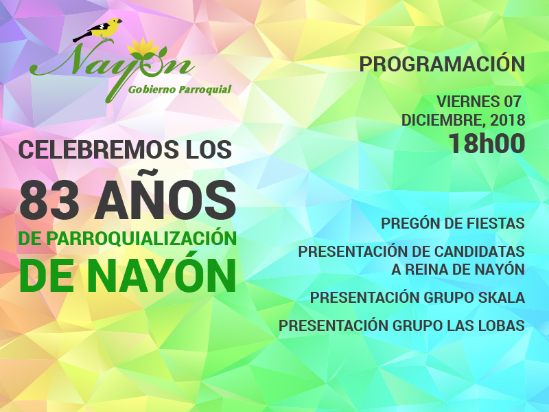 Nayón festeja sus 83 años de Parroquialización
