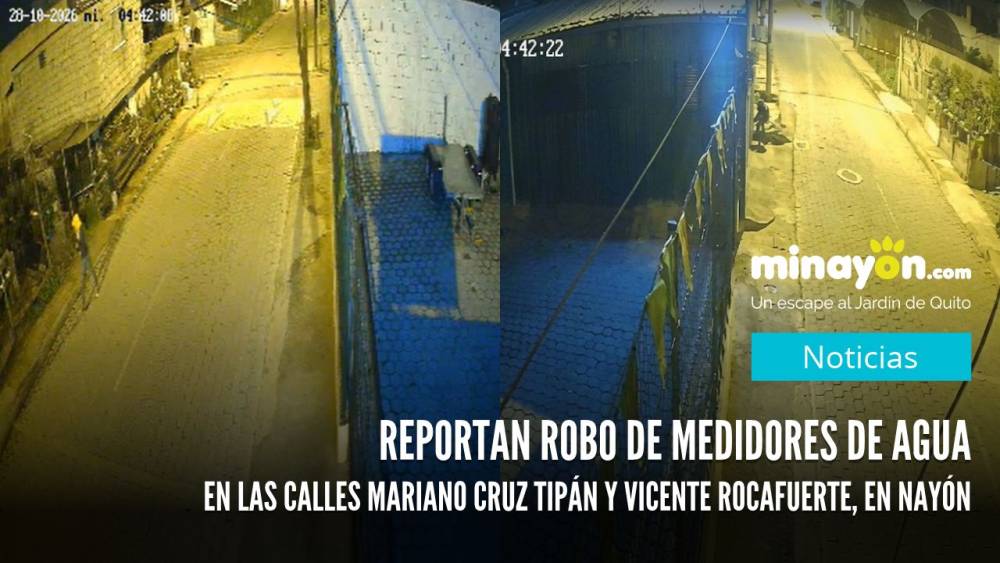 Reportan robo de medidores de agua en las calles Mariano Cruz Tipán y Vicente Rocafuerte, en Nayón