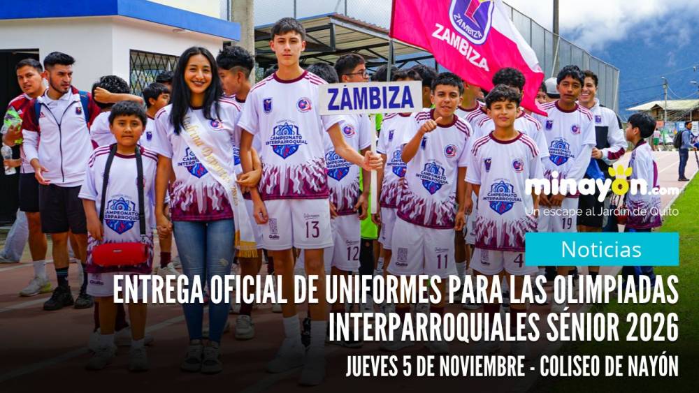 Entrega oficial de uniformes para las Olimpiadas Interparroquiales Sénior 2026, jueves 5 de Noviembre - Coliseo de Nayón