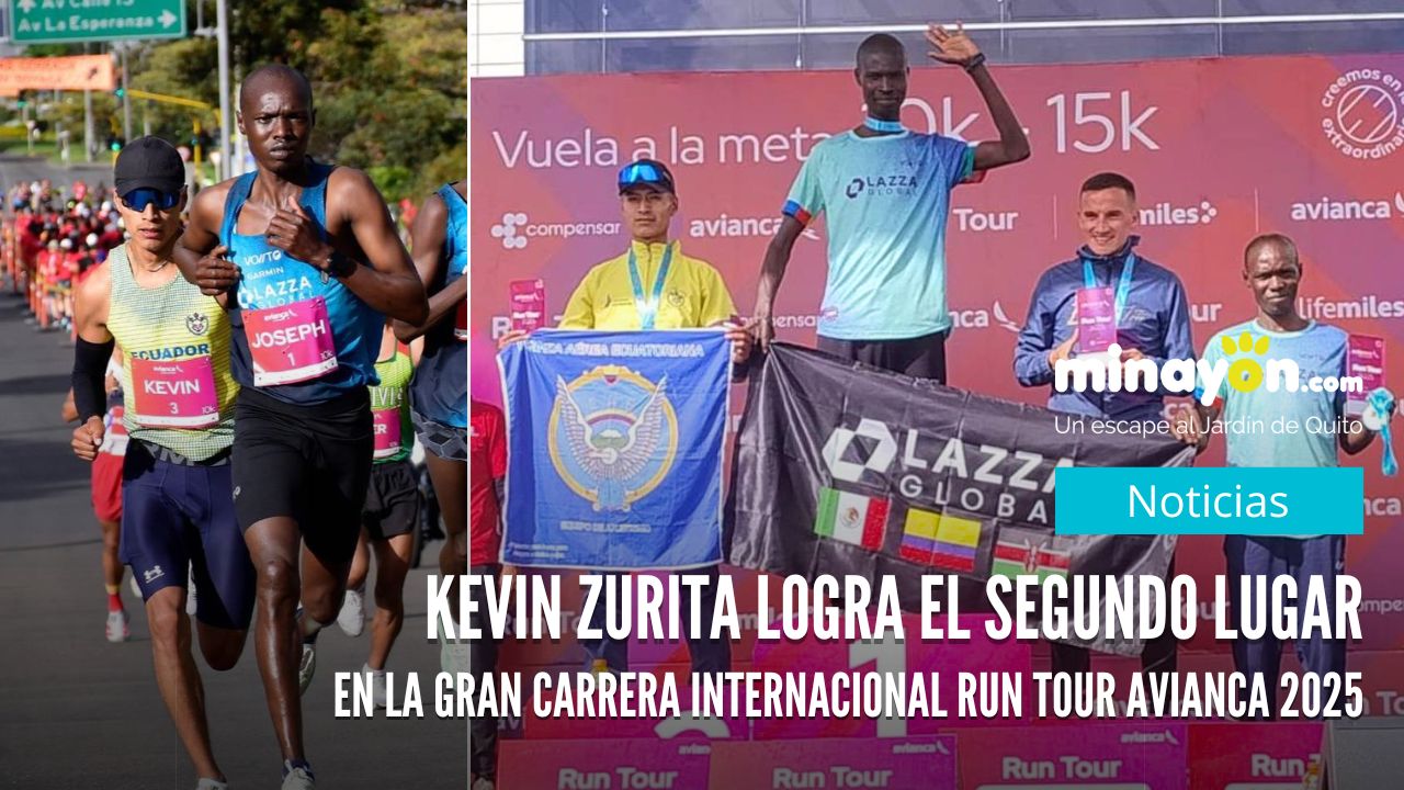 Kevin Zurita, orgullo nayonense, logra el segundo lugar en la Gran Carrera Internacional Run Tour Avianca 2025