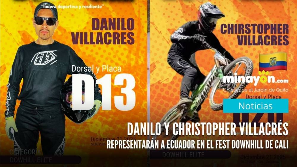 Danilo y Christopher Villacrés representarán a Ecuador en el Fest Downhill de Cali