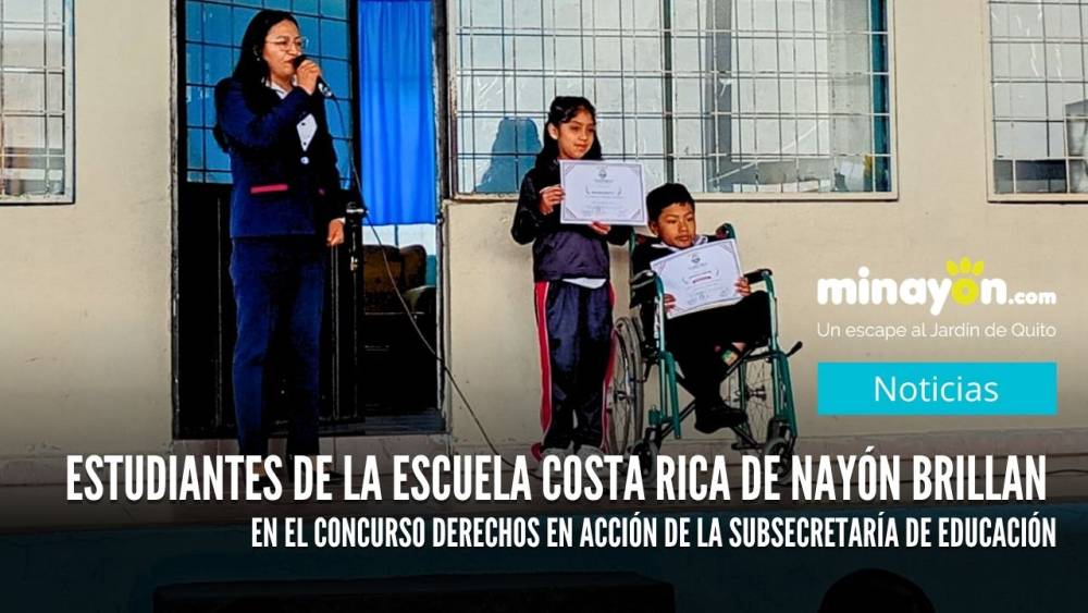 Estudiantes de la Escuela Costa Rica de Nayón brillan en el concurso Derechos en Acción de la Subsecretaría de Educación