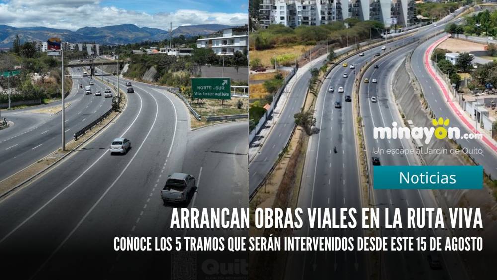 Arrancan obras viales en la Ruta Viva: Conoce los 5 tramos que serán intervenidos desde este 15 de agosto