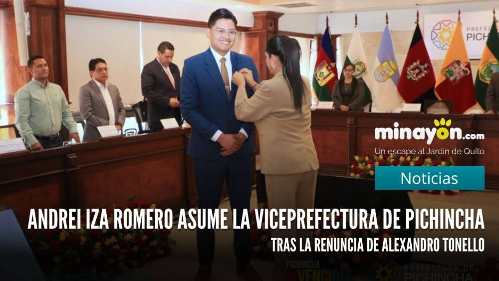 Andrei Iza Romero asume la Viceprefectura de Pichincha tras la renuncia de Alexandro Tonello