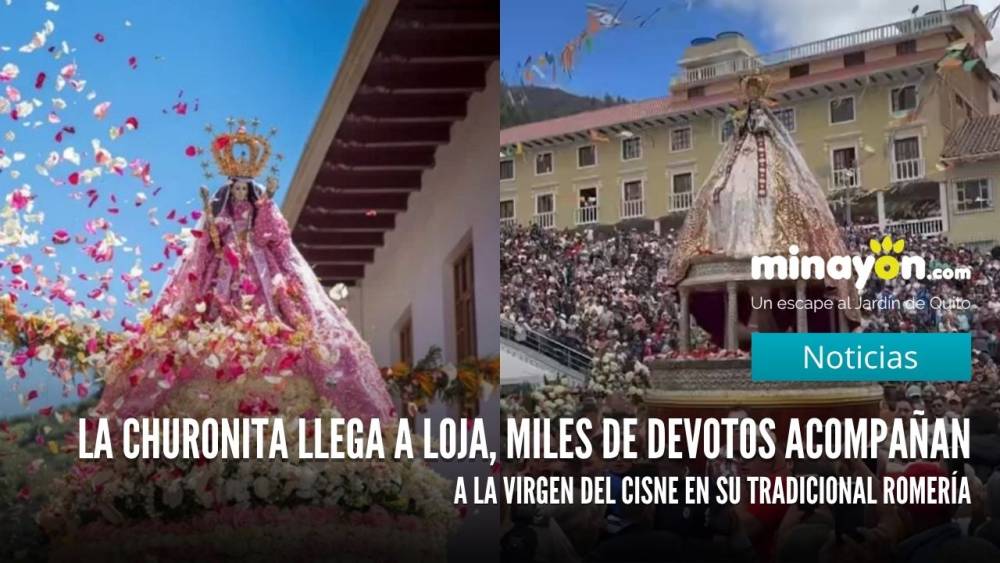 La Churonita llega a Loja, miles de devotos acompañan a la Virgen del Cisne en su tradicional romería