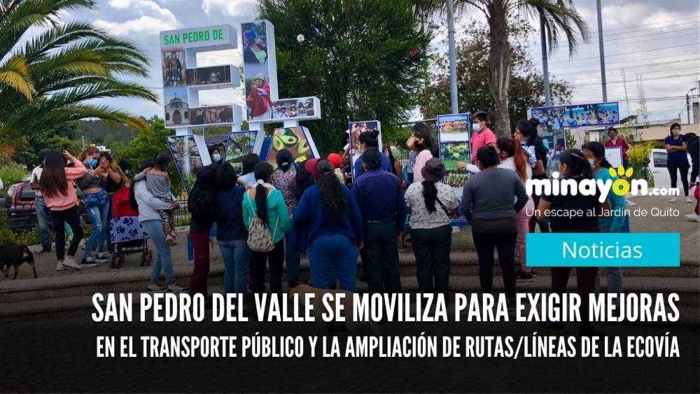 San Pedro del Valle se moviliza para exigir mejoras en el transporte público y la ampliación de rutas / líneas de la ecovía