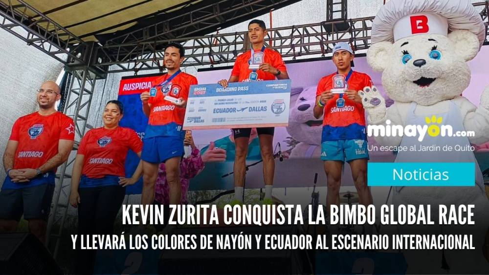 Kevin Zurita conquista la Bimbo Global Race y llevará los colores de Nayón y Ecuador al escenario internacional