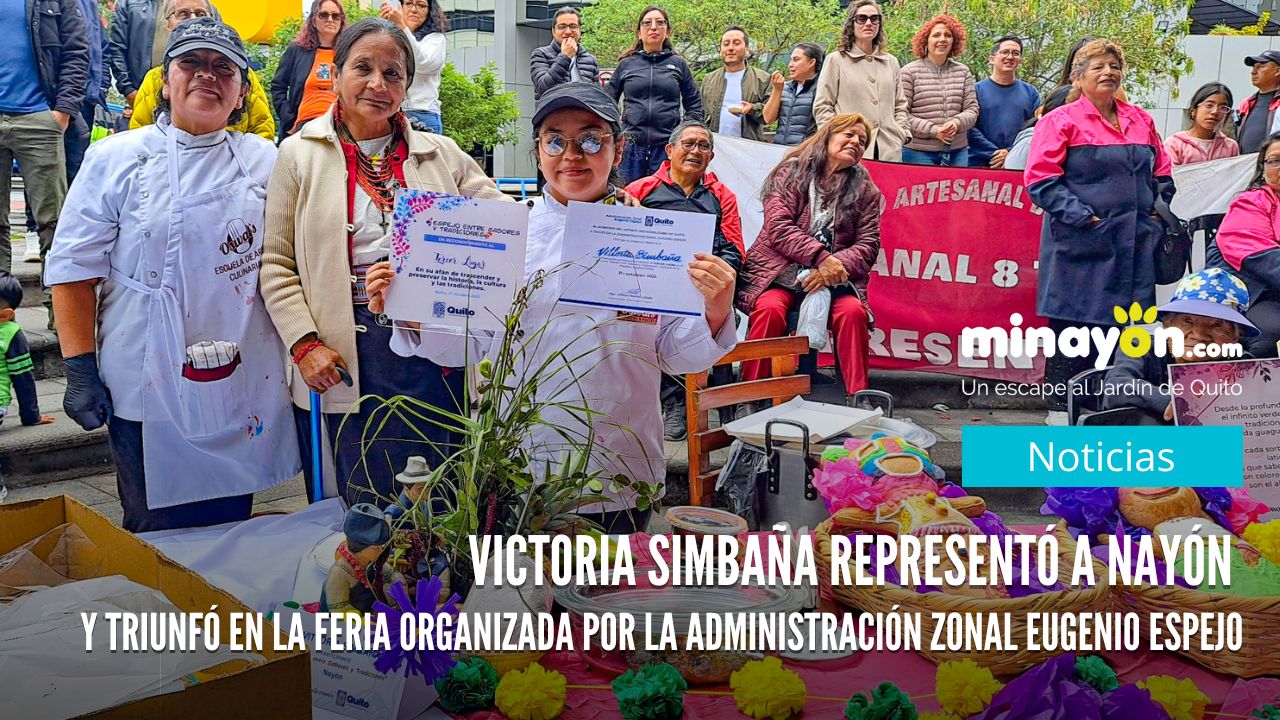 Victoria Simbaña representó a Nayón y triunfó en la feria organizada por la Administración Zonal Eugenio Espejo