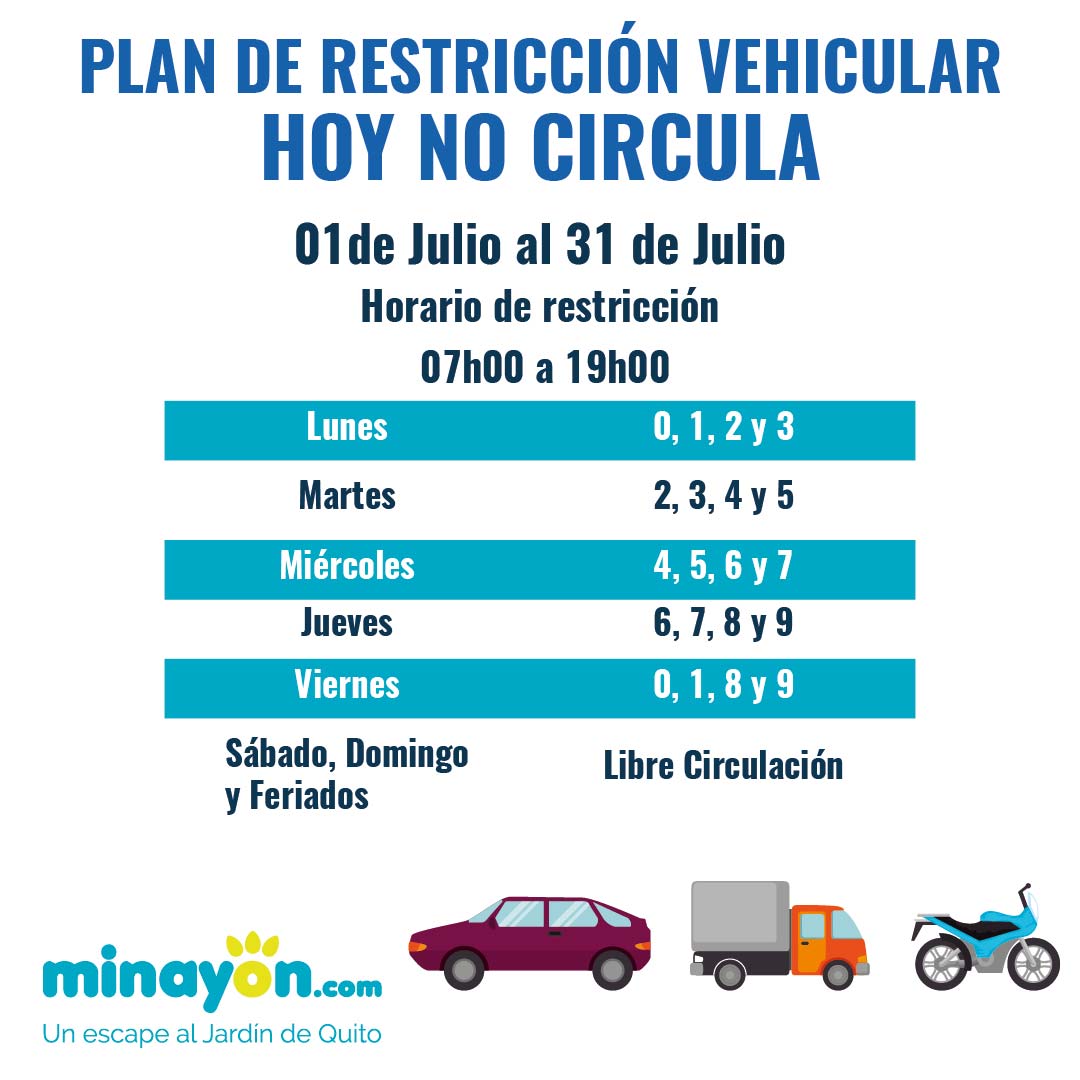 Nuevo Horario de Restricción Vehicular