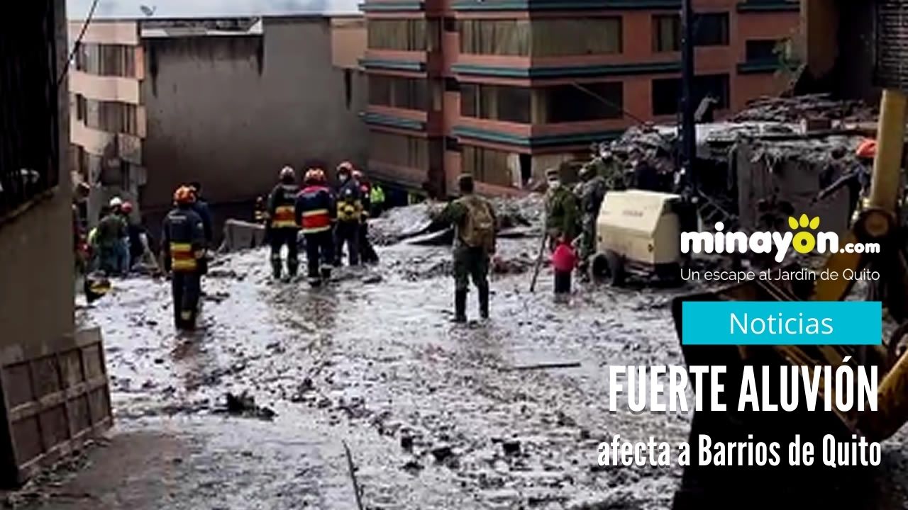 Fuerte Aluvión, afecta a barrios de Quito