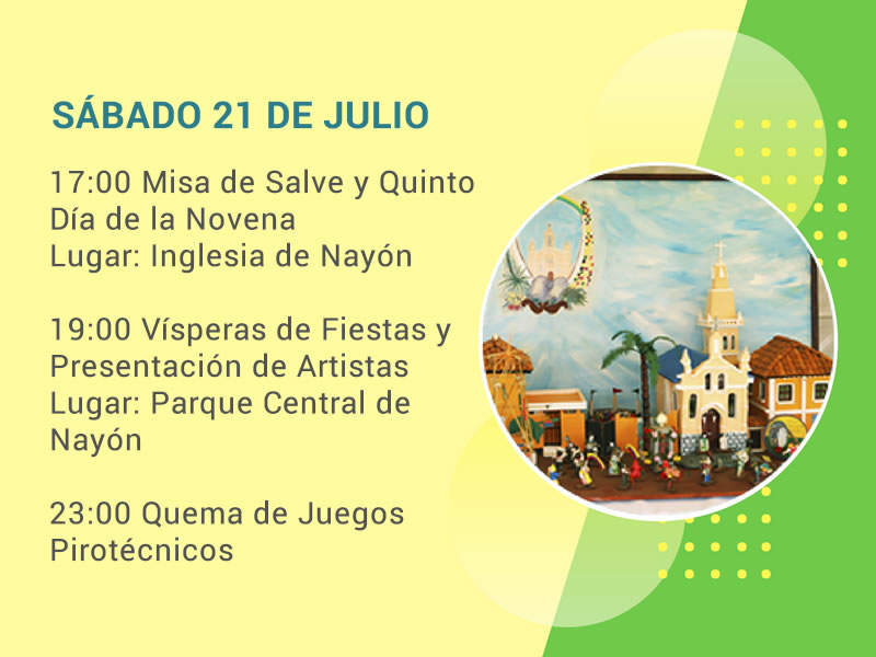 Programa Fiestas de Nayón Sábado 21 de Julio