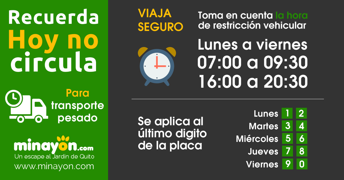 Horario de restricción vehicular transporte pesado